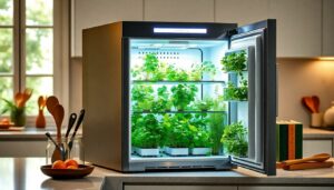 herb growing fridge